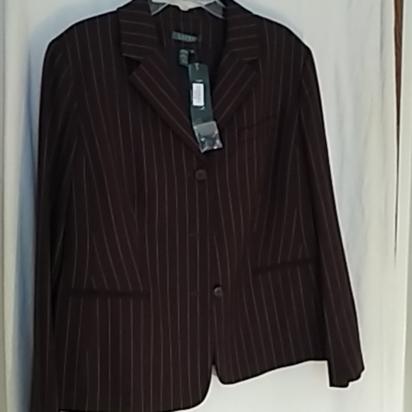Lauren Ralph Lauren Jackets & Blazers - Ralph Lauren brown pinstripe blazer 16W